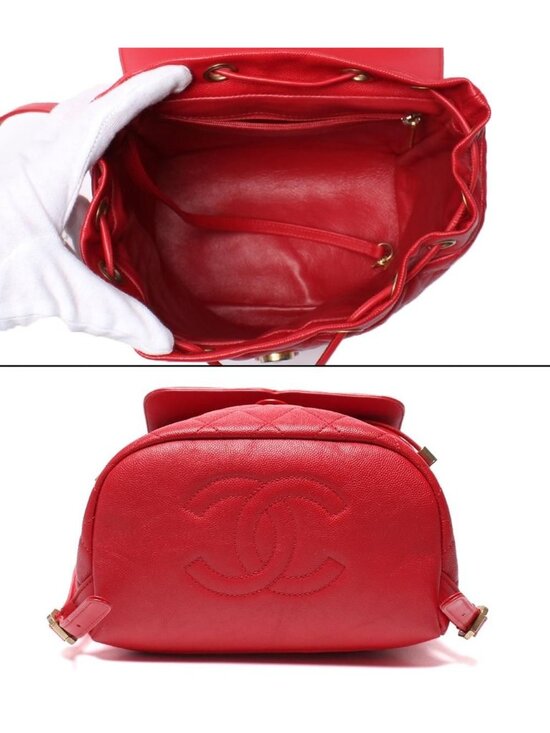 Chanel Backpack CC Filigree Caviar Leather Gold Quilted main image 6